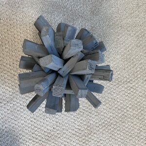 Gray Wooden Decorative Sphere